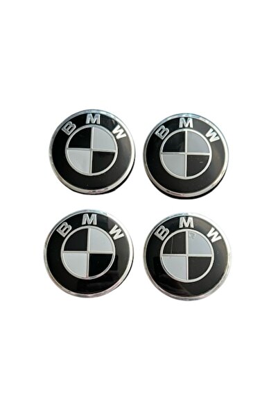 MAF Set de 4 capace de jantă BMW alb/negru, 58 mm exterior, 56 mm interior, c...