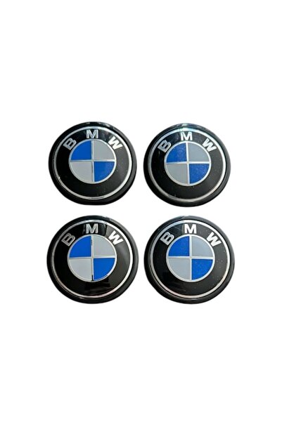 MAF Set 4 capace roti 65mm exterior, 56mm interior BMW alb albastru compatibi...