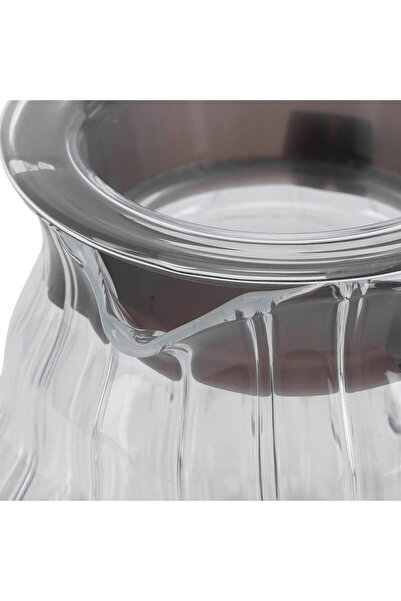 LUXURY 500ml Glass Coffee Server, Heat Resistant V60 Drip Pot with Lid, Clear Wavy Design