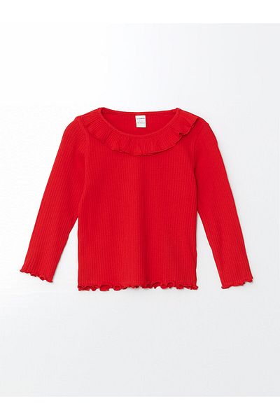 LC Waikiki New Season Crew Neck Basic Girl's T-Shirt