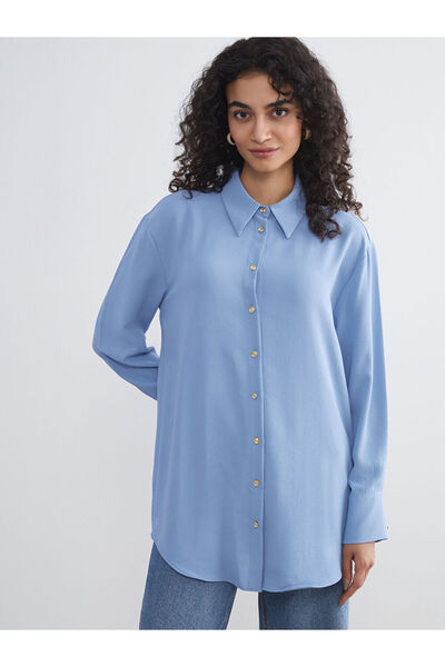 LC Waikiki Blue Women's Shirt Tunic