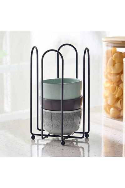 Home Box Ebony Small Bowl Holder Rack