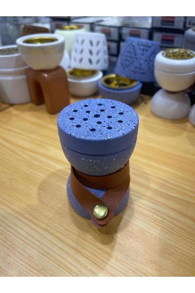 SGC STORE Blue Leather Incense Burner - Set of 6