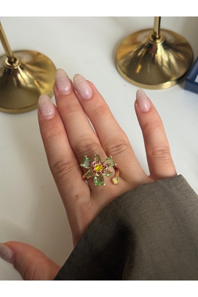 HOUSEKİ خاتم زهرة مرصع بالأحجار