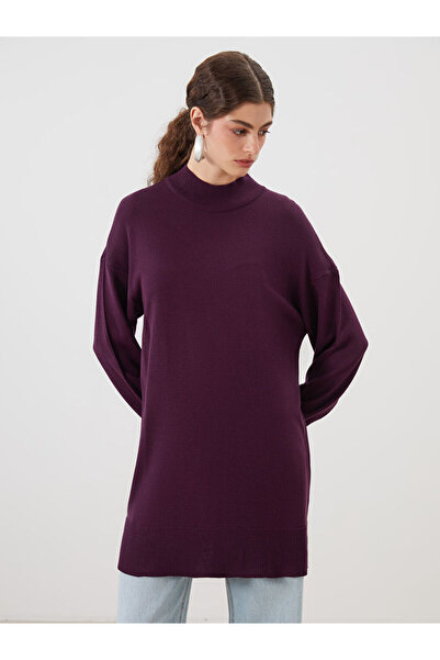 LC Waikiki Rmz Gi̇yi̇m Farkiyla Hakim Roba Collar Women's Knitwear Tunic