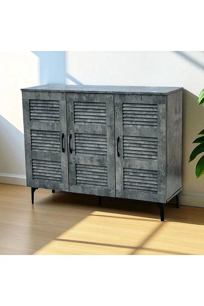 Kreslo Three-door wooden shoe rack with an elegant and practical design