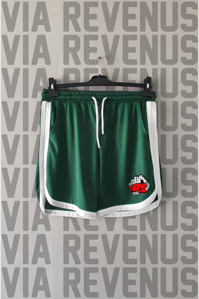Vordevia Punch Fight Club Printed Piping Detailed Jersey Sports Training Shorts