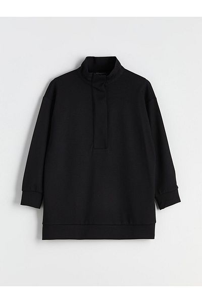 LC Waikiki Quality Parts from Celebi Store |   Stand Collar Oversize Women's Sweatshirt Tunic