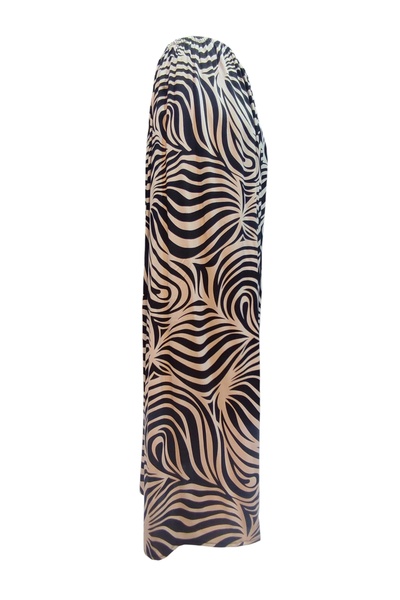 modayiğit Büyük beden dijital baskılı viskon lastikli kadın etek