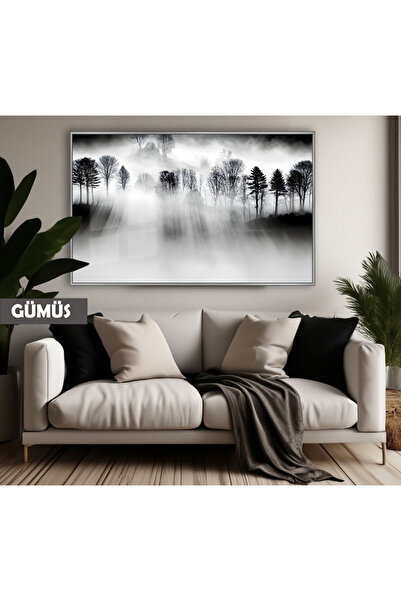 Harikabirev HARİKABİREV | MODEL DE PĂDURE FUMURĂ DE CULOARE ALB-NEGRU | TABLO...