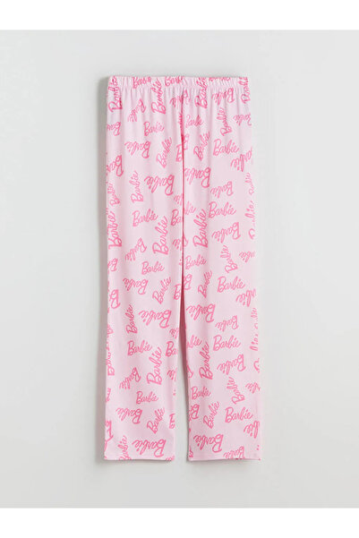 LC Waikiki LCW YoungPembe Bisiklet Yaka Barbie Baskılı Kadın Pijama Takımı
