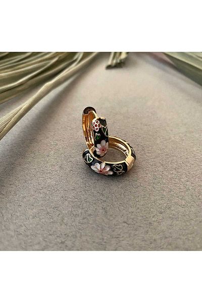 BRLKN Steel Enamel Hoop Earrings