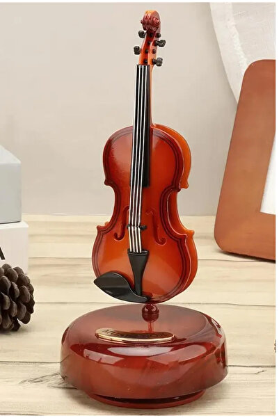 Canderel Müzik Kutusu Klasik Kurmalı Masaüstü Dekorasyonu Keman Müzik Kutusu ...