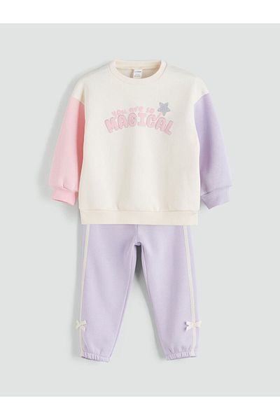 LC Waikiki Quality Parts from Celebi Store |   Girl's Thick Sweatshirt and Sweatpants Set of 2
