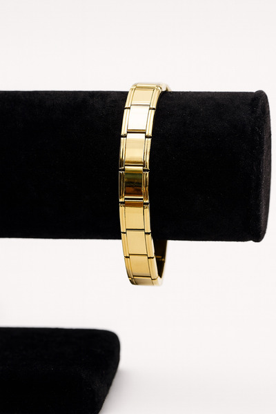 Bittox Men Women Unisex Stainless Steel Flexible Italian Bracelet- Gold and Silver Color Italian Bracelet