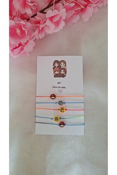 SOUL BY A&B Arkadaşlık bilekliği bff bileklik 4lü ip bileklik fimo pokemon