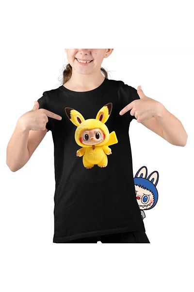 OEM Kids Girls Labubu Pikachu Pokemon T-Shirt