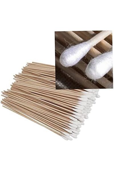 Generic Cotton Swabs 6 Inch, Long Wooden Handle Cotton Swabs, Cabok Cotton Swabs for Cosmetics, 100 Pieces