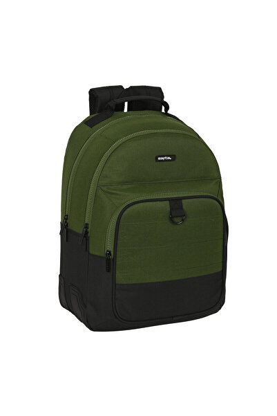 safta Ghiozdan școlar Pădure închisă Negru Verde 32 x 42 x 15 cm