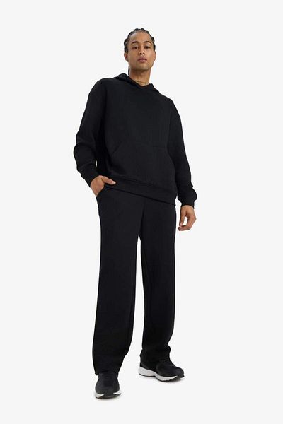DeFacto New Season Wide Leg Wide Leg Textured Sweatpants with Pockets