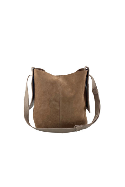 Hobby 26013s Hakiki Süet Deri Kadın Omuz Çantası