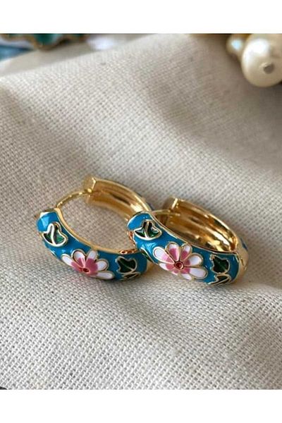 BRLKN Steel Enamel Hoop Earrings