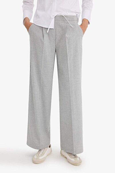 DeFacto Wide Leg Pocket Detailed Regular Waist Wide Leg Trousers F8307Ax25Au