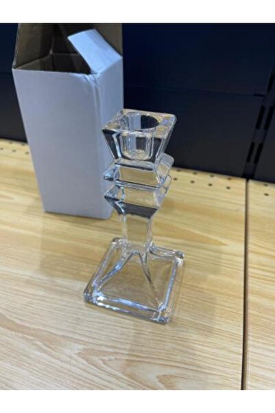 SGC STORE شمعدان زجاجي كريستالي