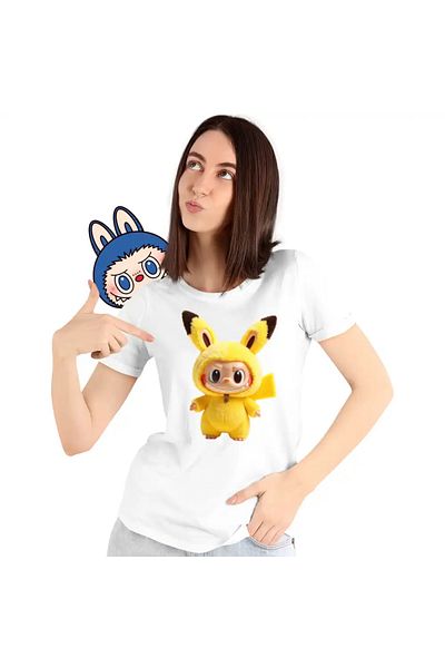 OEM Women's T-shirt Labubu Pikachu Pokemon