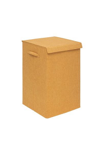 5five Simple Smart Concrete Laundry Basket Yellow, polyester, 37 x 36.5 x H 60 cm, 74 liters, 2 compartments