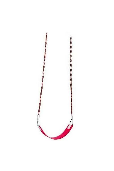 FULLJOY Heavy Duty Iron Wall Swing Seat with Plastic Covered Chain - Red