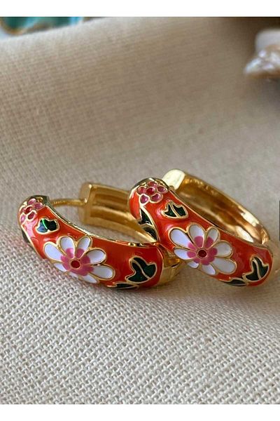 BRLKN Steel Enamel Hoop Earrings