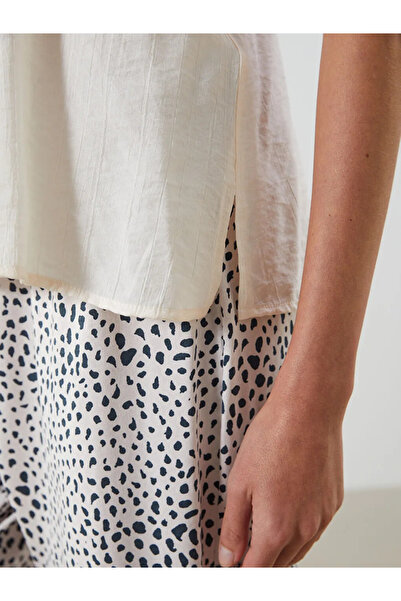 LC Waikiki Lcw dreamgreen v-neck strap women's shorts pajama set