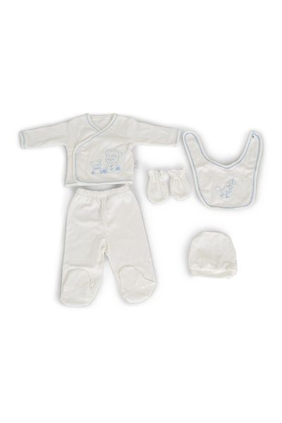 Cangaroo Welcome Little Angel 5-piece newborn cotton set, 0-3 months, Blue