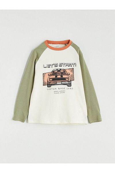 LC Waikiki New Season Crew Neck Printed Boys' T-Shirt 2-Piece