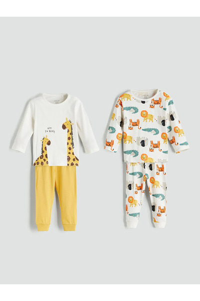 LC Waikiki Lcw babybej Printed boy baby pajama set 2-piece