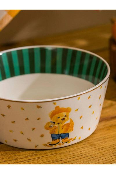 LC Waikiki Lcw Bear Teddy Printed Porcelain Bowl 15 cm (W5)