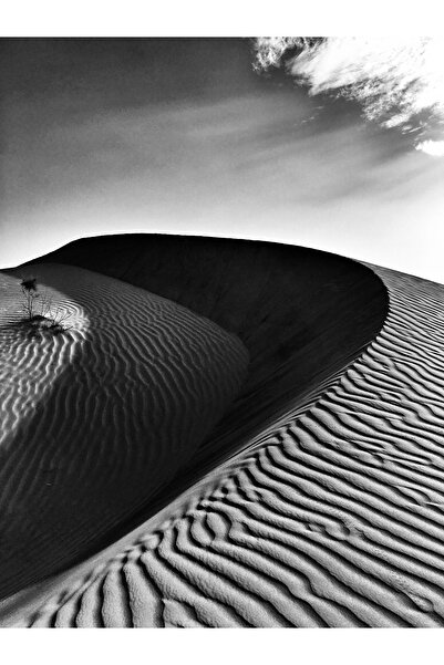 Harikabirev HARİKABİREV | MODEL DE DEȘERT NEGRU&ALB 3 | TABLA DE STICLA TEMPLATA CU CADRU, SIMPLE, VERTICALA