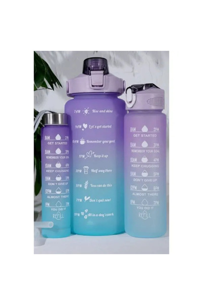 BYKOPUZ Motivation Water Bottle Set Colorful