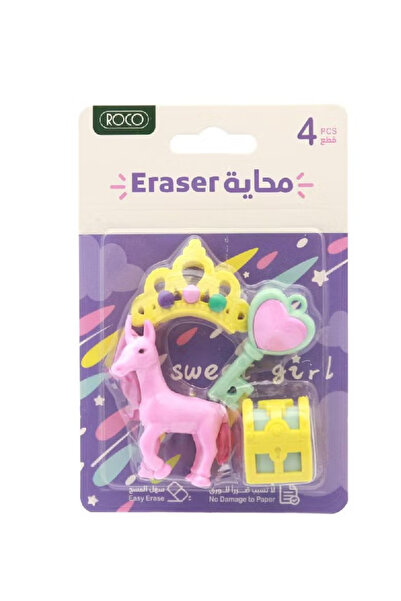 Roco ممحاة مطاطية - تصاميم يونيكورن بألوان متنوعة