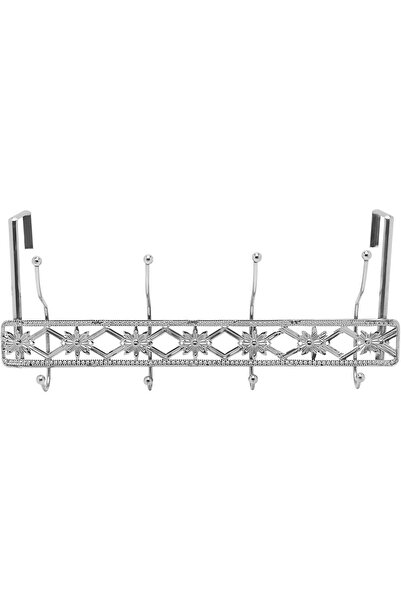 cc bin shihon Aluminum Over-The-Door Hook | Coat and Clothes Holder with 8 Hooks | Heavy Duty Organizer for Towels