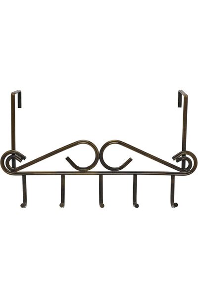 cc bin shihon خطاف تعليق على الباب من AUX | حامل ملابس ومعاطف متحرك بخمسة خطافات | هيكل ألومنيوم متين