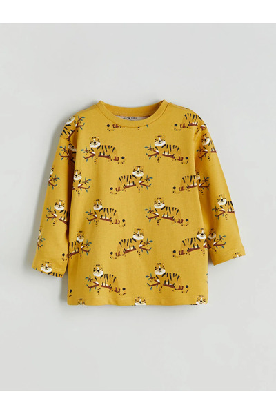 LC Waikiki Lc Waikikisari Crew Neck Printed Baby Boy Pajama Set