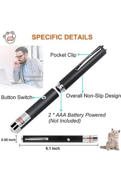 inos Laser Light Pointer | Laser Pen for Kids | Handheld Laser Pointer | Flashlight for USB with Sta