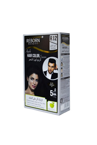 Reborn Beauty صبغة شعر ريبون أسود غامق R12 تفاح 200 مل