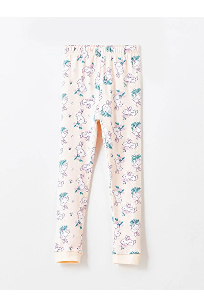 LC Waikiki Lcw kidspink crew neck Printed long sleeve girl pajama set