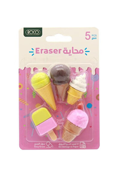 Roco ممحاة مطاطية للحلوى - ألوان متنوعة