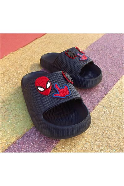 Hızlı Al Spiderman Fancy Boy's Slippers.Garden Beach Slippers Suitable for Daily Use