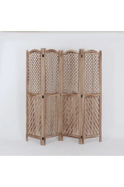 Vi Markets Hollow wooden partition - beige color - 4 pieces