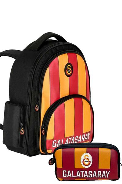 Galatasaray Licensed School Backpack and Pen Holder Set